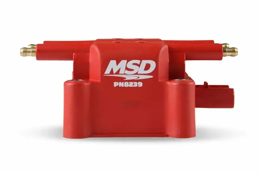 MSD Ignition Coil 1994-2006 Dodge/Chrysler 2.0/2.4/4.0L engines Red Single 8239