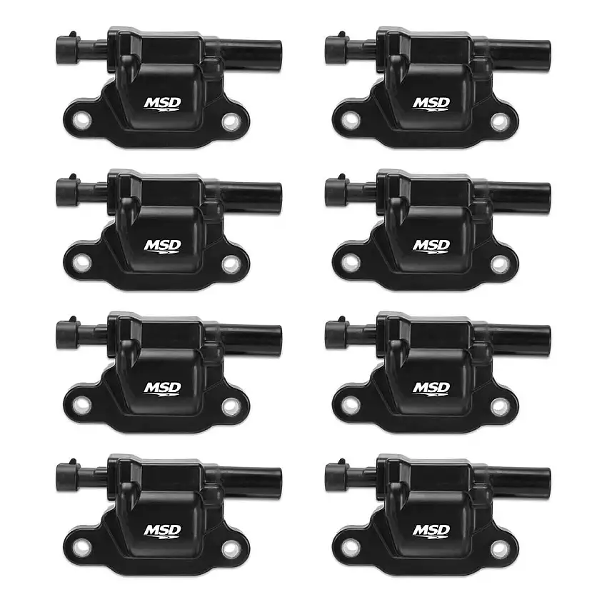 MSD Ignition Coil 1999-2009 GM L-Series Truck engines, Black, 8-Pack - 826583