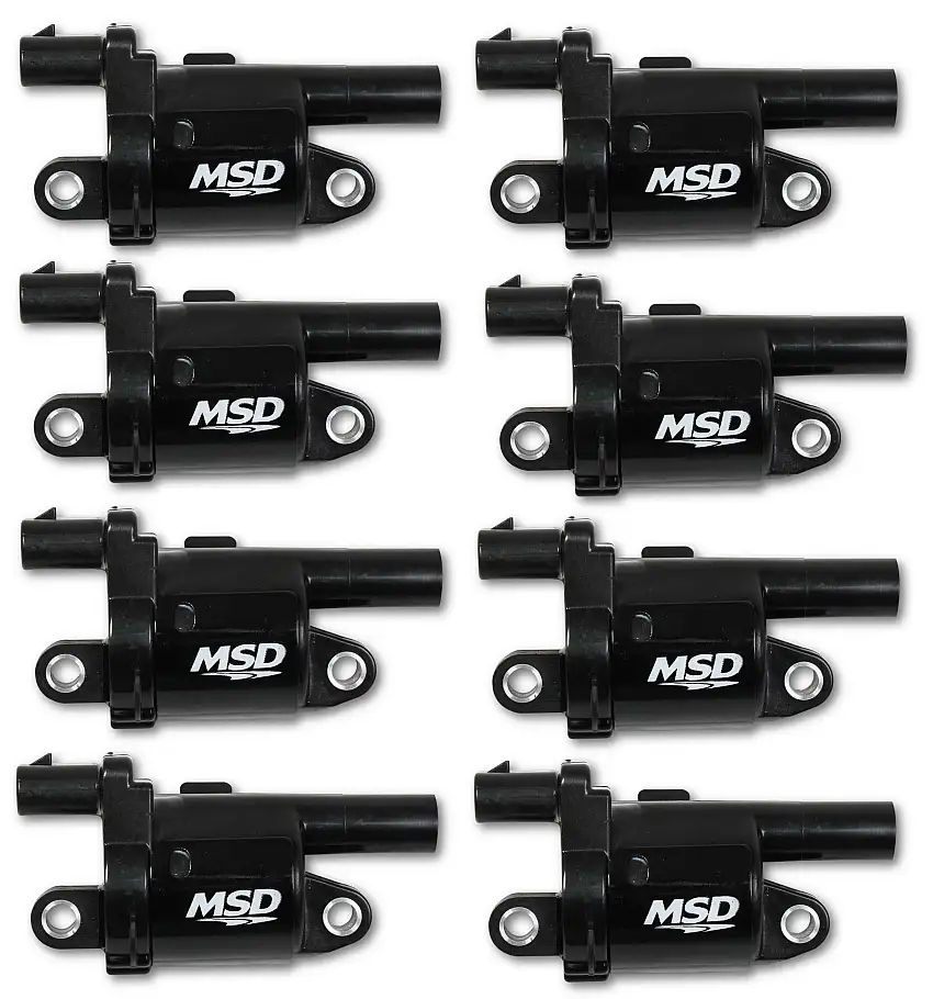 MSD Ignition Coil Blaster GM GenV Direct Injected2014&Up RoundBlack 8pack 826883