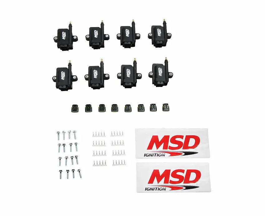 MSD Ignition Coil, Smart Coil, Black, 8-Pack - 82893-8