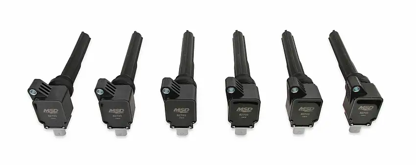 MSD Ignition Coils 2017-2020 Ford 3.5L EcoBoost V6 engines, Black 6-Pack  827063