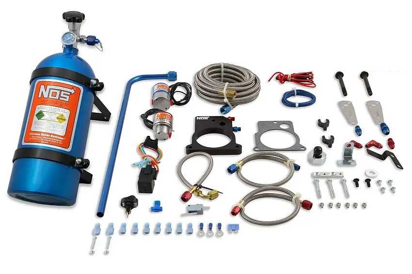 NOS 05168NOS GM EFI Nitrous System Fits 97-04 LS 4.8-5.3-5.7-6.0 With 3 Bolt TB