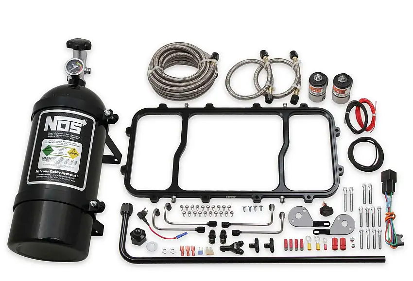 NOS Dry Nitrous Plate System for Holley LS Hi Ram Intake ManifoldBlack 05500BNOS