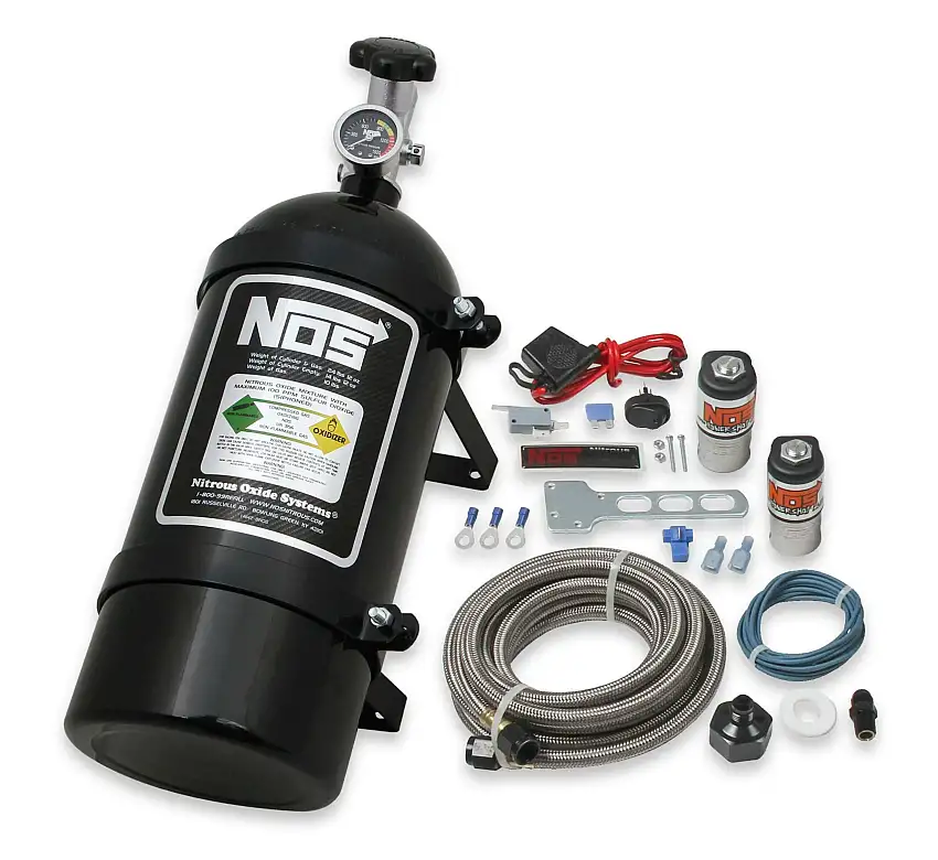 NOS Powershot Wet Basic Nitrous Kit without Injector Plate - Black - 05000BNOS
