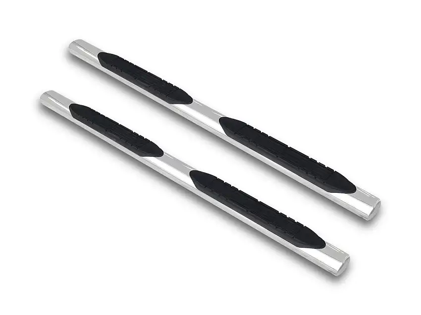 Armordillo 1999-2018 Chevy Silverado - Extended Cab - Body Mount 4in. Oval Black Side Step Bars