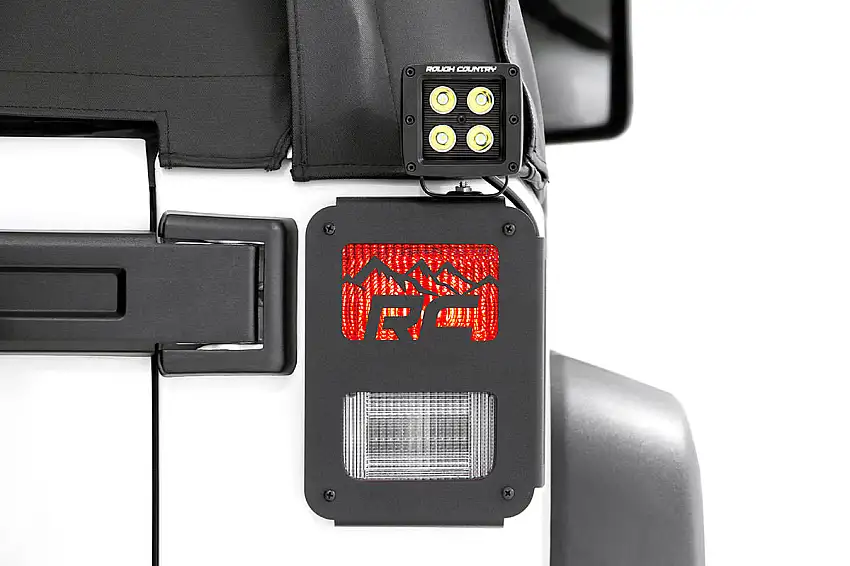 Rough Country Tail Light Cover - Mountain - Jeep Wrangler JK (2007-2018)