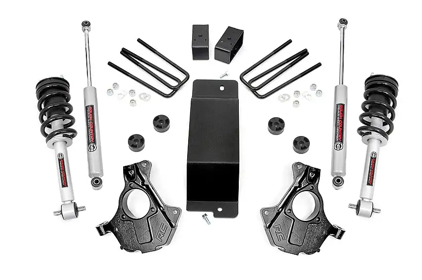 3.5 Inch Lift Kit - Alu Stamp Steel LCA - N3 Strut - Chevy GMC 1500