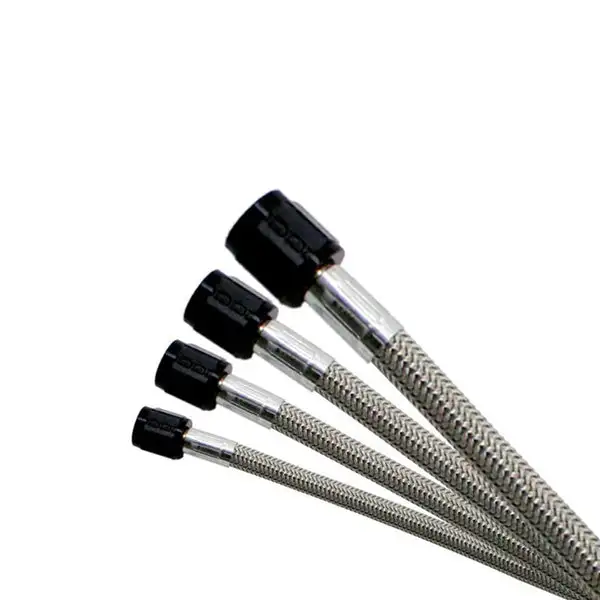 Nitrous Express 8AN (36In) Stainless Steel Braided Hose (Black Ends) (12836)