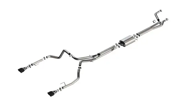 Borla 24-25 Chevy Silverado 1500 (6.2L V8) S-Type Cat Back - 3.5in Black Chrome Tips (141000BC)
