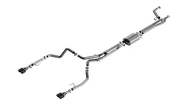 Borla 24-25 Chevy Silverado 1500 (6.2L V8) S-Type Cat Back - 3.5in Carbon Fiber Black Anodized Tips (141000CFBA)