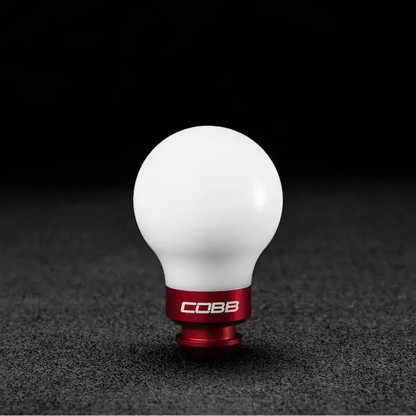 COBB Subaru 5-Speed Knob - White w/ Race Red (211350-W-RD)
