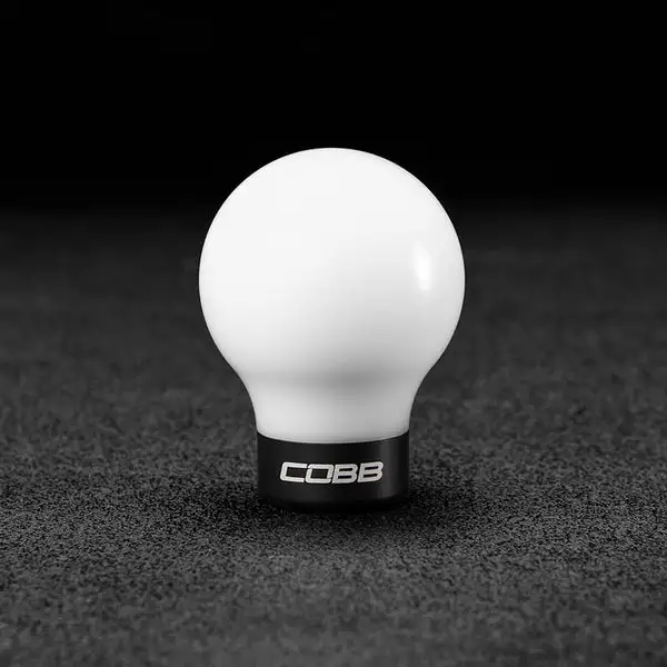 COBB Subaru 6-Speed Knob - White Knob w/ Stealth Black (213350-W-BK)