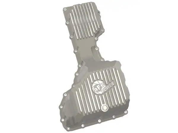 aFe Power GM Diesel Trucks 17-19 V8-6.6L L5P POWER Street Series Engine Oil Pan Raw w/ Machined Fins (46-71360A)