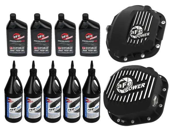 aFe Power Front/Rear Diff Cover Kit w/ Oil 99-16 Ford F-250/F-350 V8 (Dana 60/Super 60 & Sterling) (46-7703AB)