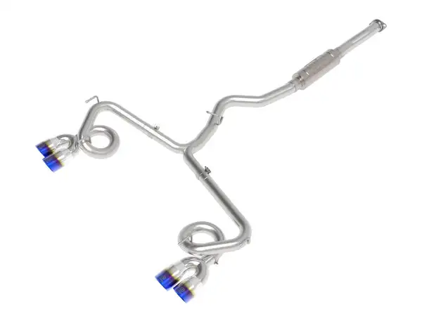 aFe Power Subaru WRX/STi 15-21 H4-2.0/2.5L Takeda 3in to 2-1/2in Stnlss Cat-Back Exhaust w/ Blue Flame Tip (49-36810-L)