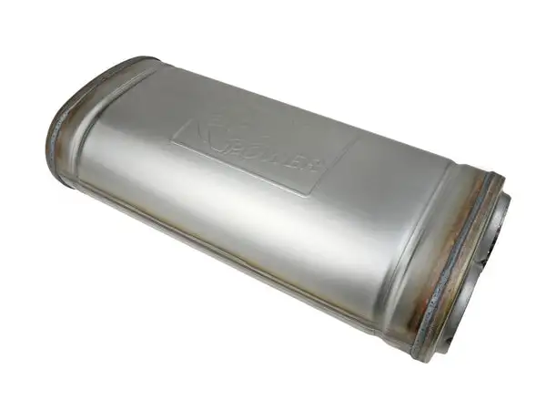 aFe Power MACH Force-Xp Muffler 2-1/2 IN Dual Inlet/Dual Outlet 5 IN H x 8 IN W x 18 IN L - Oval Body (49M00052)