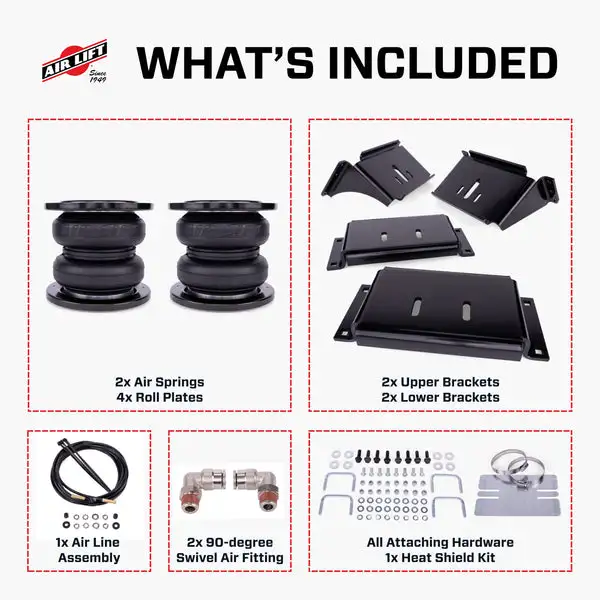 Air Lift Performance LoadLifter 7500 XL Ultimate Air Spring Kit 16-25 Chevy/GMC Silverado/Sierra 3500HD (57543)