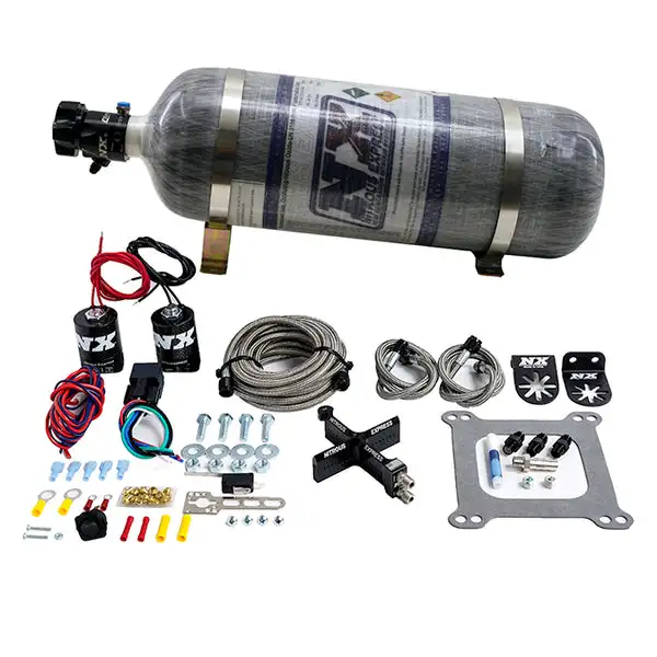 Nitrous Express 4150 Covert Crossbar Plate System, Pro Power 100-500Hp ( 12#Bottle) (63541-12)