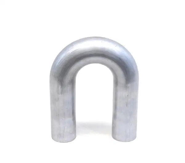 HPS Performance Aluminum Elbow Tubing 180 Degree, 2-3/8" OD, 3-1/2" CLR, 6" Legs Mill Finish (AT180-238-CLR-35)