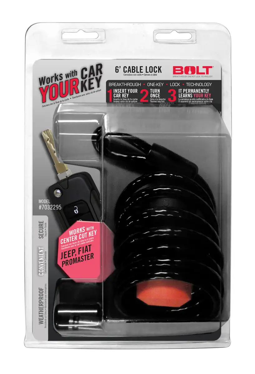 6FT. CABLE LOCK JEEP CENTER CUT