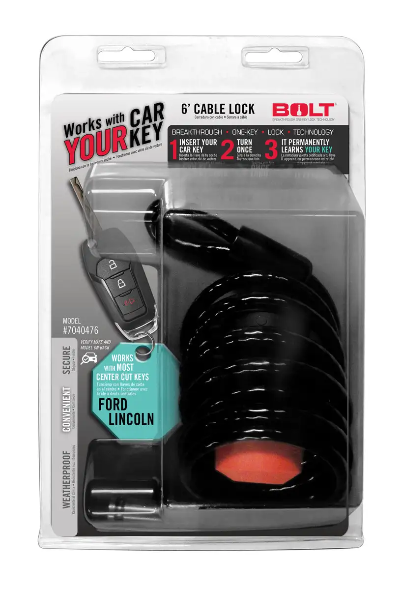 6FT. CABLE LOCK FORD CENTER CUT