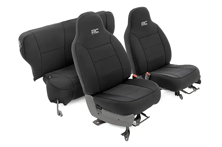 Rough Country Seat Covers - Non Detach Headrest FR And Rear - Jeep Cherokee XJ (84-96)