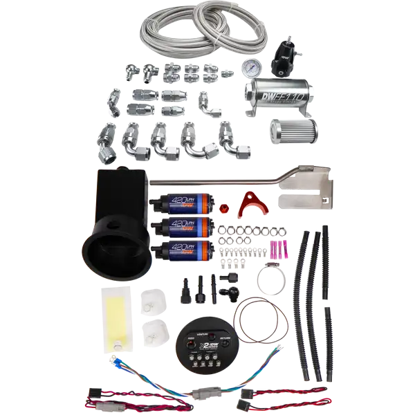DeatschWerks 94-02 Nissan Silvia and Skyline X2 Surge Module with DW420 Pumps and PTFE Plumbing Kit (9-421-625-7022)
