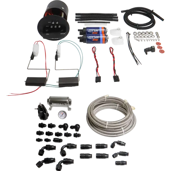 DeatschWerks 92-06 BMW 3-Series E36/E46 X2 Module with DW420 Pumps and PTFE Plumbing Kit (9-421-629-7070)