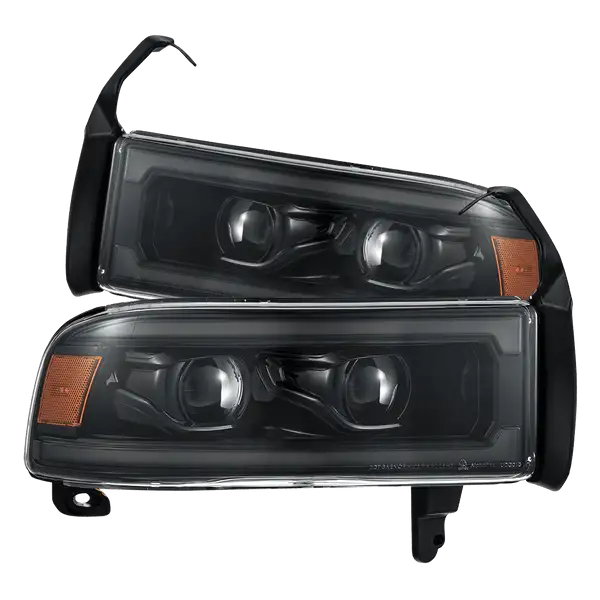 94-01 Dodge Ram 1500/94-02 Ram 2500/3500 LUXX-Series LED Headlights Alpha-Black