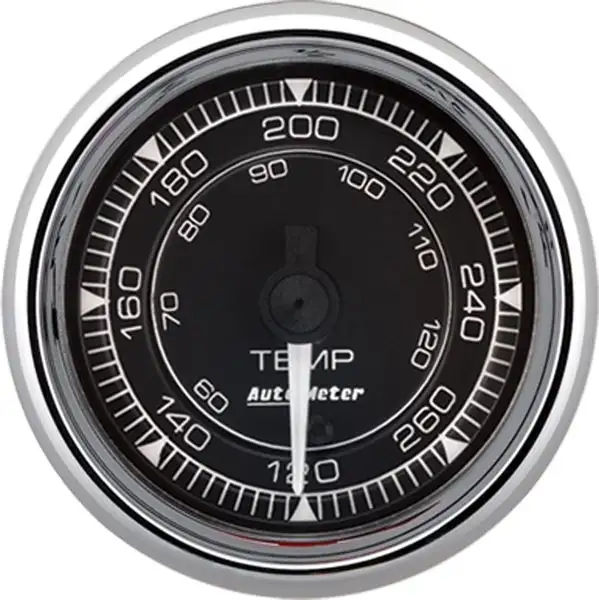 AutoMeter Chrono 2-1/16in 120-280 Degree Temperature Digital Stepper Motor Gauge - Chrome (9754)