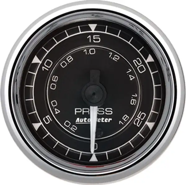 AutoMeter Chrono 2-1/16in 30PSI Digital Stepper Motor Pressure Gauge - Chrome (9764)