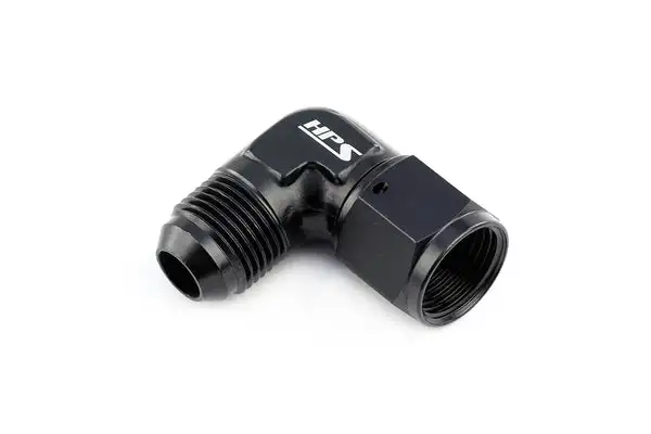 HPS Performance Aluminum AN -3 90 Degree Male to Female Swivel Coupler (AN9211-3)