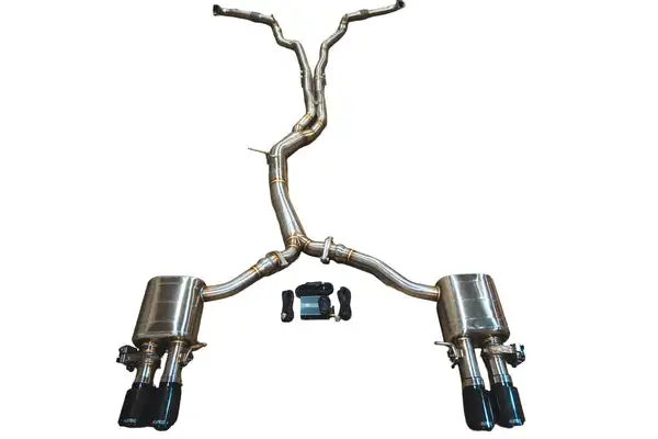 Valvetronic Designs 2018-2024 Audi B9 S4,S5 3.0L Catback T304 Stainless Steel Black 3.5 Inch Outlet Tips (AUD.B9.S4.VSES.BR.BLK)