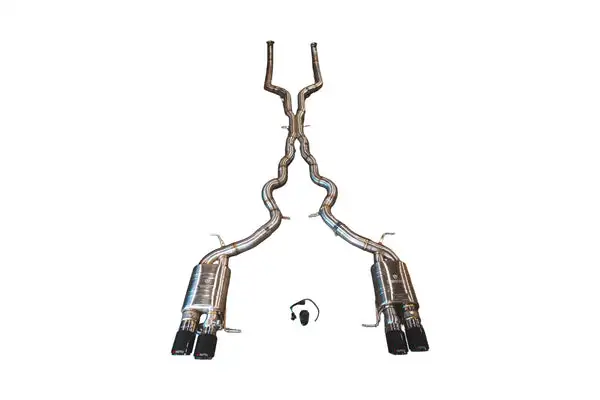 Valvetronic Designs 2011-2016 BMW F10 M5 4.4L Catback T304 Stainless Steel Forged Carbon 3.5 Inch Outlet Tips (BMW.F10.M5.VSES.BR.FC)