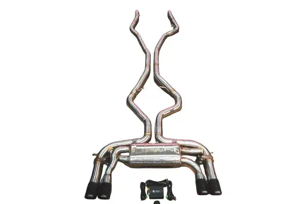 Valvetronic Designs 2015-2018 BMW F85 X5M, F86 X6M 4.4L Catback T304 Stainless Steel Brushed 3.5 Inch Outlet Tips (BMW.F85.X5M.VSES.BR.BRSH)