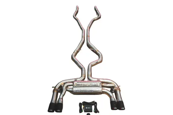 Valvetronic Designs 2015-2018 BMW F85 X5M, F86 X6M 4.4L Catback T304 Stainless Steel Burnt 3.5 Inch Outlet Tips (BMW.F85.X5M.VSES.BR.BRT)
