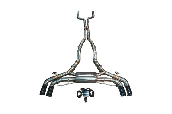 Valvetronic Designs 2020-2025 BMW F95 X5M 4.4L Catback T304 Stainless Steel Black 3.5 Inch Outlet Tips (BMW.F95.X5M.VSES.BR.BLK)