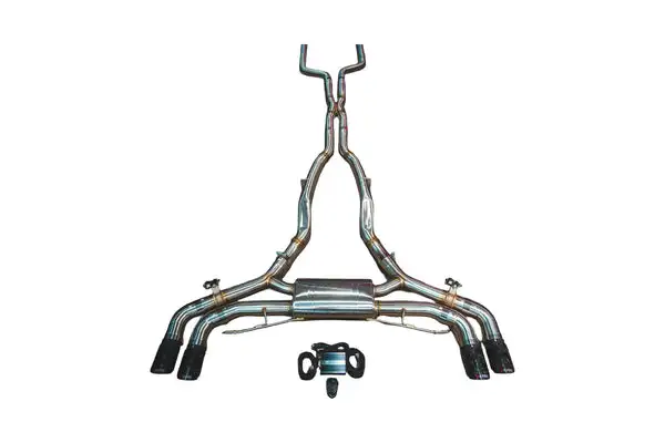 Valvetronic Designs 2020-2025 BMW F95 X5M 4.4L Catback T304 Stainless Steel Forged Carbon 3.5 Inch Outlet Tips (BMW.F95.X5M.VSES.BR.FC)