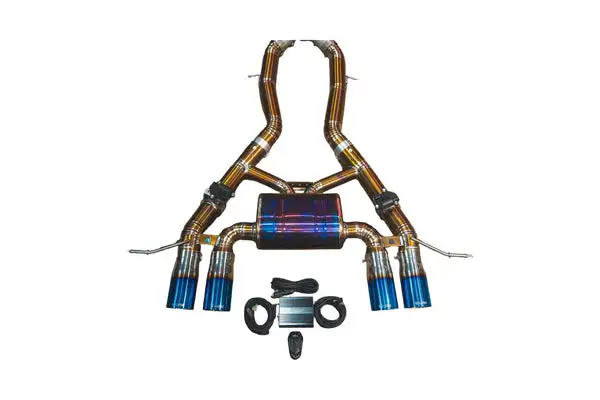 Valvetronic Designs 2022-2025 BMW G80,G82 M3,M4 3.0L Axleback Grade 5 Titanium Burnt 3.5 Inch Outlet Tips (BMW.G8X.M3.AXL.TI.BRT)