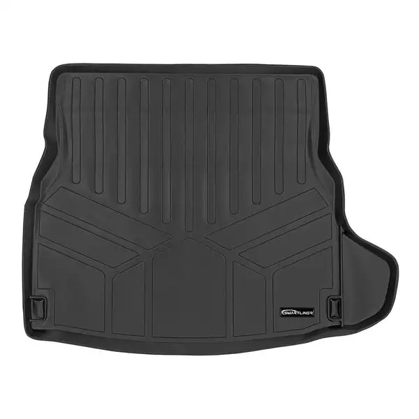 SMARTLINER All Weather Cargo Trunk Liner Floor Mat Black Compatible With 2015-2021 Mercedes Benz C-Class Series Sedan (SD0165)