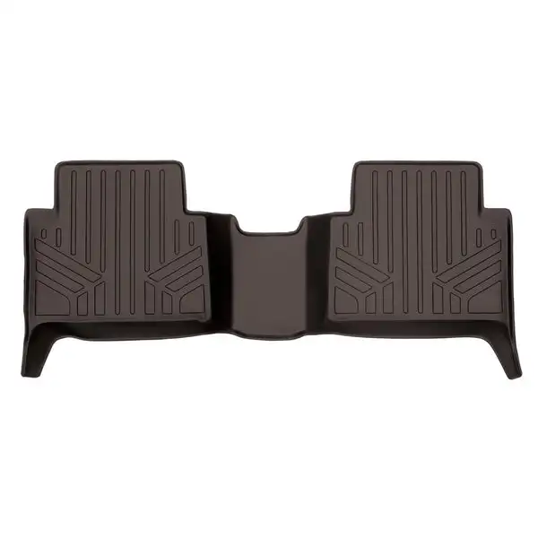 SMARTLINER Custom Fit Floor Mats 2nd Row Liner Cocoa Compatible With 2015-2022 Chevy Colorado / GMC Canyon Crew Cab (SB3164)