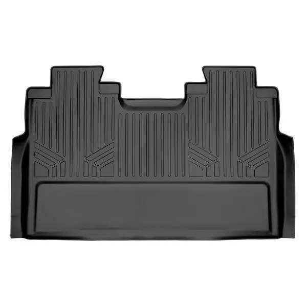 SMARTLINER Fit Floor Mats 2nd Row Liner Black Compatible With 2017-2022 Super Duty Crew with Vinyl Flooring and 2nd Row Bench Seat (SB0433)