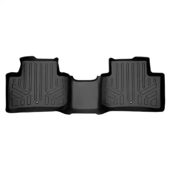 SMARTLINER All Weather Custom Fit Floor Mats 2nd Row Liner Black Compatible With 2022-2025 Genesis GV70 (SB0630)
