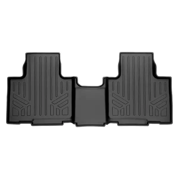 SMARTLINER Custom Fit Floor Mats 2nd Row Liner Black Compatible With 2020-2022 Toyota Highlander Hybrid Models Only (SB0522)
