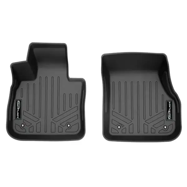 SMARTLINER All Weather Custom Fit Floor Mats 1st Row Liner Set Black Compatible With 2016-2022 BMW X1 / 2018-2022 BMW X2 (SA0481)