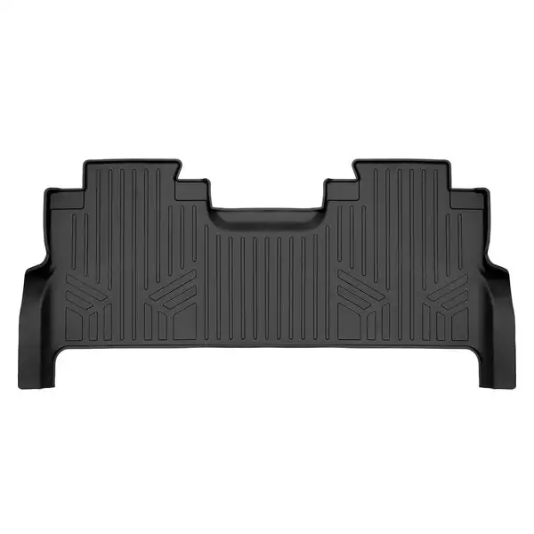 SMARTLINER Custom Floor Mats 2nd Row Liner Black Compatible With 2017-2024 Ford F-250 / F-350 Super Duty Crew Cab with 1st Row Bench Seat (SB0298)