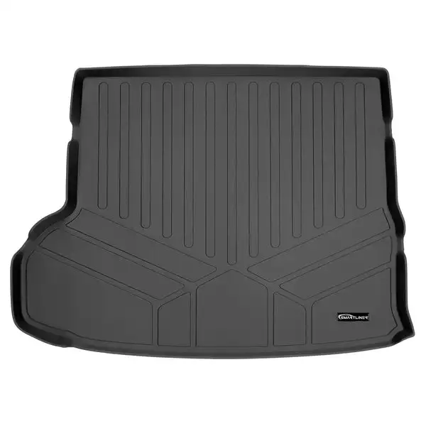 SMARTLINER All Weather Custom Fit Cargo Trunk Liner Floor Mat Behind 2nd Row Seat Black Compatible With 2014-2019 Toyota Highlander (SD0152)