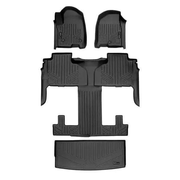 SMARTLINER 3 Rows & Cargo Liner Set Compatible With 2021-2023 Chevrolet Tahoe/GMC Yukon w/ 2nd Row Bucket Seats (SA0524/B0524/E0524)