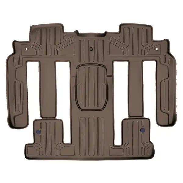 SMARTLINER Custom Floor Mats 2nd and 3rd Row Liner Tan Compatible With Traverse / Enclave / Acadia / Outlook (SB1044)