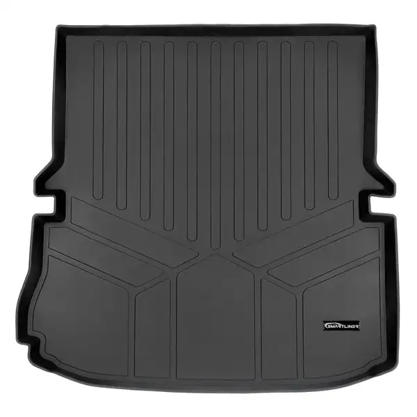 SMARTLINER All Weather Custom Fit Cargo Trunk Liner Floor Mat Behind 2nd Row Black Compatible With 2011-2019 Ford Explorer (SD0082)